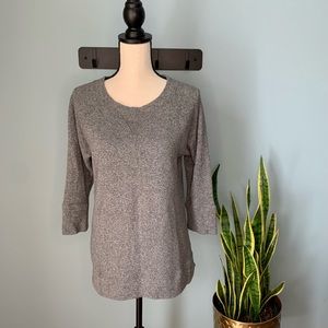 J. Crew • Soft Marled Heather Gray Pullover Sweater • 100% Cotton • Small